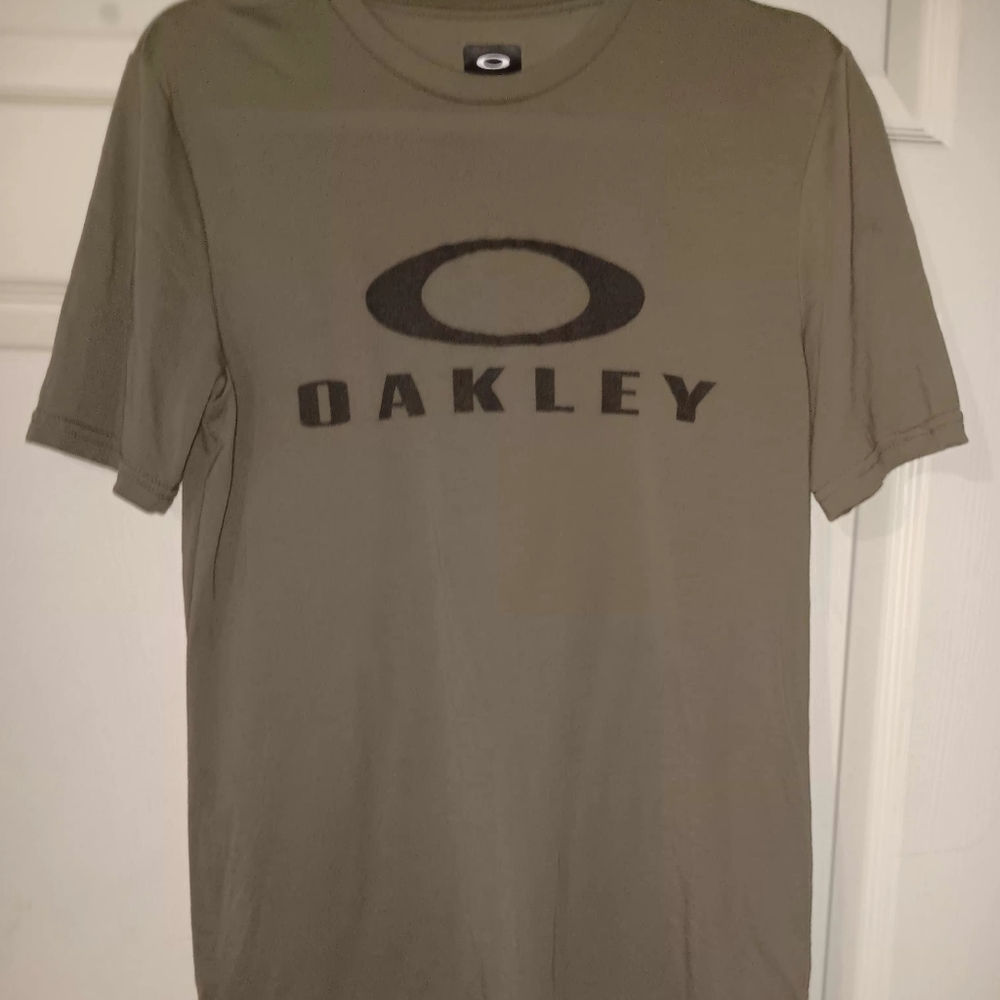 Oakley Olive Green Short-Sleeve Logo Tee Sz S